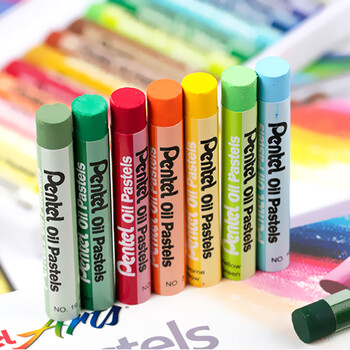 派通（Pentel）油画棒彩色蜡笔儿童学生美术涂鸦绘画可水洗不易脏手PHN-25U25色/盒