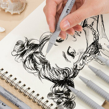辉柏嘉（Faber-castell）针管笔 漫画笔 0.7mm黑  4支装166799