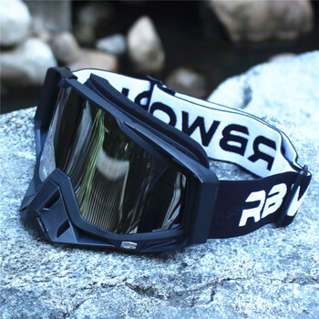 摩托车风镜机车护目镜防尘山地越野头盔风镜速降透明安全防风眼镜白