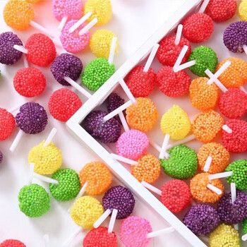 鲜闻果珍珠软糖棒棒糖果味橡皮糖彩色混合软糖休闲零食糖珍珠软糖200g