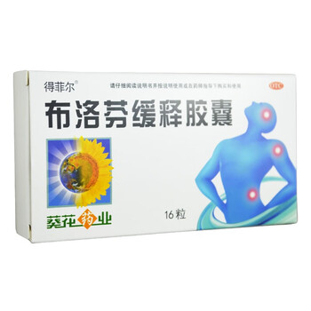 【包邮】葵花药业布洛芬缓释胶囊16粒止疼药止疼止痛药大人退烧发烧药