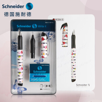 施耐德（schneider）钢笔双笔尖套装学生用练字签字笔走珠笔礼物送礼美丽系列繁花5516775201