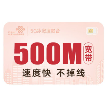 中国联通广东联通500m光纤宽带新装预约业务办理500兆 1000兆 有线宽带5g融合套餐上门安装500m宽带 30gb流量 500分钟语音 图片价格品牌报价 京东