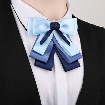 栀子花开领花领结蝴蝶结职业女士飘带衬衫银行配饰商务演出衬衫衣领装