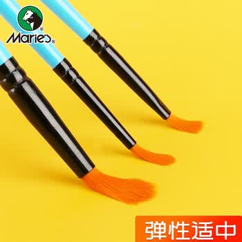 马利(Maries)3支装尼龙水彩画笔套装初学者绘画水彩笔儿童学生手绘画画笔美术生专业颜料水彩笔G1143