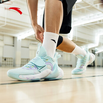 新款汤普森新款中帮运动鞋男缓震耐磨战靴运动鞋官方旗舰 冰川蓝-1 9