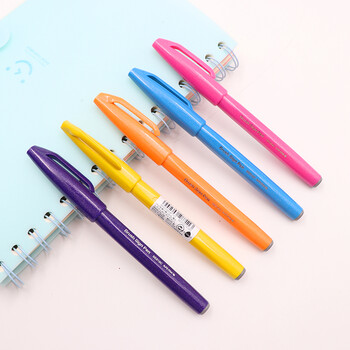 派通(Pentel)彩色软毛笔秀丽笔 弹性笔尖水性笔Touch手帐书信贺卡用 SES15C红色 5支装 派通(Pentel)彩色软毛笔秀丽笔 弹性笔尖水性笔Touch手帐书信贺卡用 SES15C红色 5支装