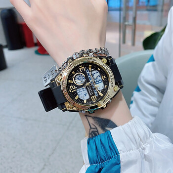 于途杨洋同款手表男初高中学生潮流2021年新款电子表儿童白敬亭钢铁之