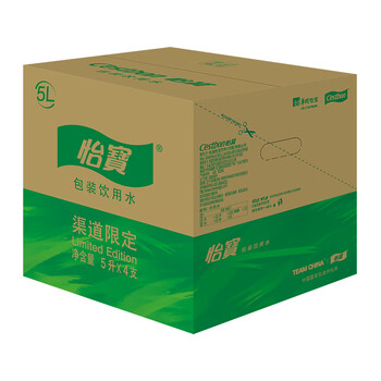 怡宝 天然水包装饮用水5L*4瓶 整箱装 渠道限定