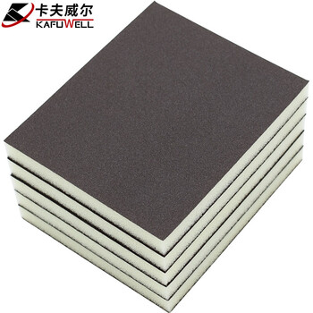 卡夫威尔金刚砂海绵擦打磨抛光除锈厨房清洁洗锅底百洁布180目 YS2875