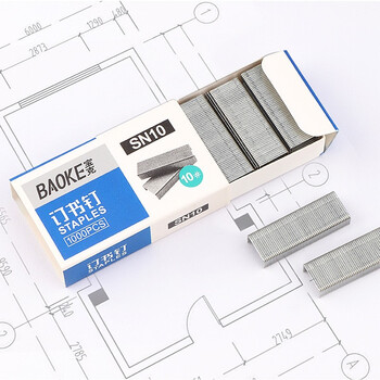 宝克(BAOKE)SN10 订书钉/订书针10# 1000枚/盒 10盒装 办公用品 宝克(BAOKE)SN10 订书钉/订书针10# 1000枚/盒 10盒装 办公用品