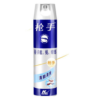 枪手 杀虫气雾剂清新清爽600ML 家用室内 驱蚊蝇蚂蚁蟑螂 蓝瓶喷雾