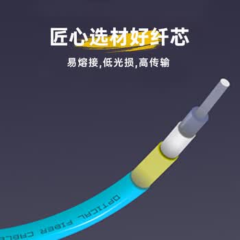 泛达（PANDUIT）多模光纤跳线尾纤 LC-SC 多模双芯OM3光纤跳线万兆网线光纤 蓝色 15M
