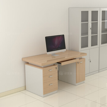 顺富美办公桌1.2米电脑桌办公桌职员桌书桌写字桌加厚款SBGZ-058-YM120