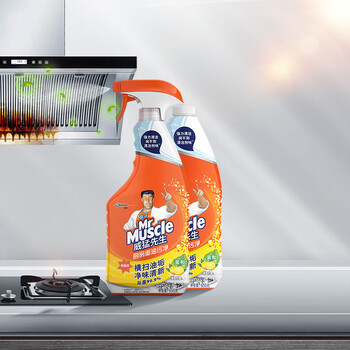 威猛先生 油污清洁剂 650g+650g替换装 柠檬香 厨房重油污净 强力去油污 威猛先生 油污清洁剂 650g+650g替换装 柠檬香 厨房重油污净 强力去油污