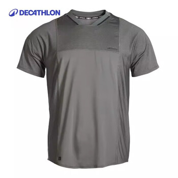 迪卡侬网球服短袖速干藏青色（圆领）XL/180-4565931