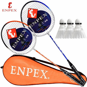 ENPEX乐士羽拍家庭休闲娱乐羽拍对拍套装S280颜色随机 附3只装羽毛球