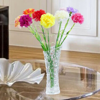 月光走廊 批发供应仿真人造花卉植物绢花假花单只康乃馨 母节花艺 yg