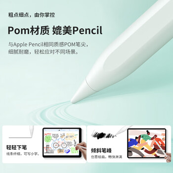 SnowkidsiPad笔apple pencil手写笔iPad109air4/5/6Pro2024苹果平板绘画电容笔触控笔屏二代pencil平替