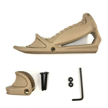 握把战术 垂直握把金属软玩具配件三角尼龙柄 握rvg三角鸭嘴把拇指前