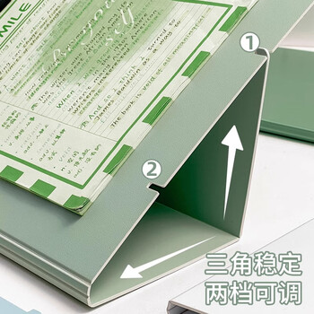 三年二班A4可站立文件夹写字垫板学生试卷资料收纳册办公用品资料夹高颜值整理夹淡碧绿3C数码全网低价