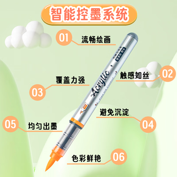 名遇直液式软头丙烯马克笔48色学生专用不透可叠色大容量水彩笔绘画笔生日礼物48色