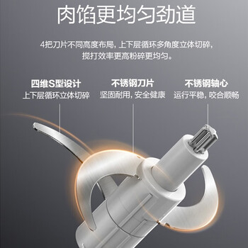 苏泊尔（SUPOR）绞肉机料理机婴儿辅食机迷你多功能电动搅拌小型碎肉绞馅机肉馅机两档调节JRD01-300