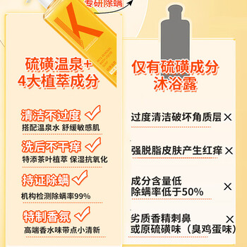 LK除螨沐浴露硫磺香皂洗澡止痒后背长痘男女士液体香皂液500g