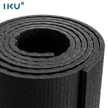 IKU健身垫防滑跳操垫耐磨抗震隔音超大家用运动瑜伽垫子244*128黑色