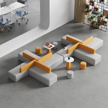 晶亿德美创意办公沙发茶几组合办公室商务异形接待室休息区沙发 组合2 晶亿德美创意办公沙发茶几组合办公室商务异形接待室休息区沙发 组合2