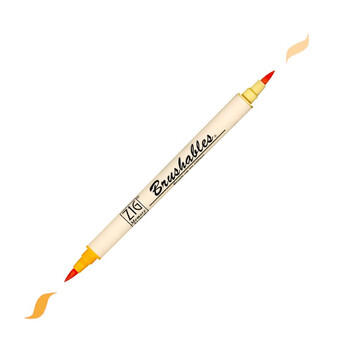 吴竹（KURETAKE）7700同色深浅双色双头刷头笔软头笔水彩笔手账笔Brush单支MS-7700-052水彩笔