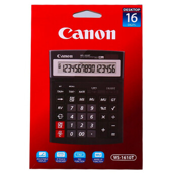 佳能Canon WS-1610T 大屏大字大键商务办公计算器/16位办公商务计算器