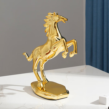 冰石美 马到成功创意高档马摆件桌面工艺品办公室酒
