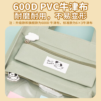 NVV 补习袋美术袋小学生痛包手提袋书袋学习补课试卷收纳袋作业手提包资料文件袋透明多层NR-D02B