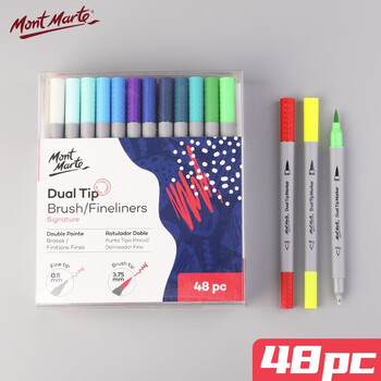 蒙玛特(MontMarte)48色双头马克笔素描漫画涂色笔儿童美术画画水彩笔套装学生绘画涂鸦彩色笔VMMPM0024 蒙玛特(MontMarte)48色双头马克笔素描漫画涂色笔儿童美术画画水彩笔套装学生绘画涂鸦彩色笔VMMPM0024