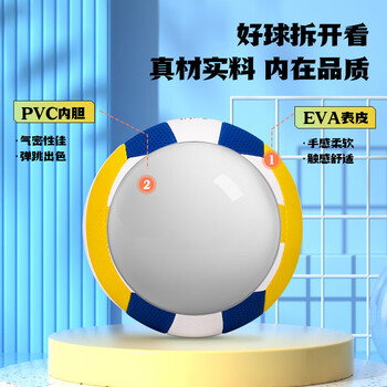 得力（deli）7号中考专用排球训练考试学生体考气排球沙滩高密孔柔软排球