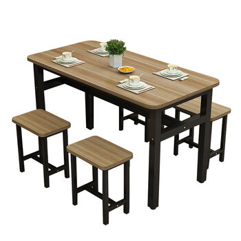 餐桌椅组合小吃店饭店家用桌子长方形快餐烧烤店饭桌经济型桌椅凳