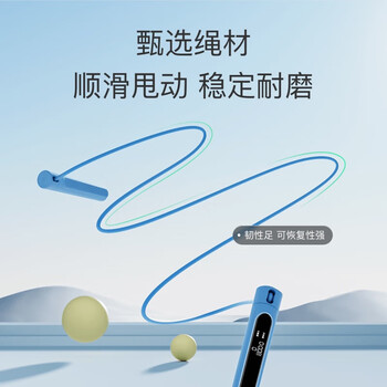 Keep燃脂负重计数跳绳成人减肥竞速运动跳绳-天空蓝/无绳大球+长绳