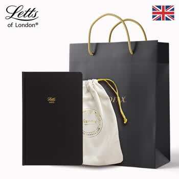 Filofax＆Letts联名款英国进口记事本ICON图标系列定页笔记本中号黑色旅行内页本090152