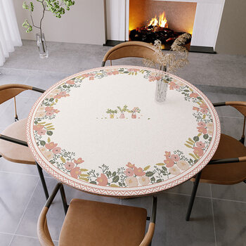 2022新款桌面保护垫北欧圆桌桌垫防水防油防烫免洗桌布皮革硅胶圆形小