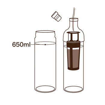 HARIO冷萃咖啡壶耐热玻璃冷泡壶带滤网冷萃壶冷泡玻璃壶650ml HARIO冷萃咖啡壶耐热玻璃冷泡壶带滤网冷萃壶冷泡玻璃壶650ml