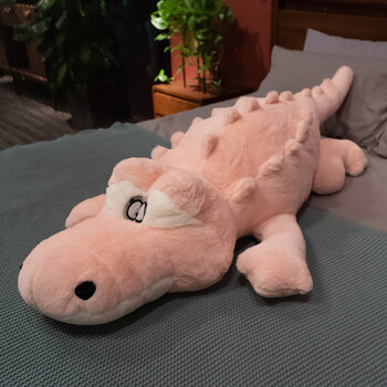 鳄鱼公仔毛绒玩具布娃娃超大号抱枕枕头女生睡觉抱的玩偶床上粉色11米