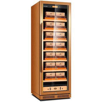 富客 fk-188wt1雪茄柜变频恒温恒湿雪茄柜不锈钢雪茄柜红酒柜 拉丝金
