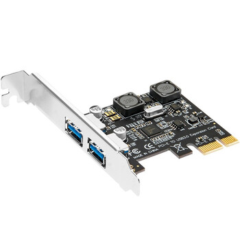 MOGEPCIE转2口USB3.0扩展卡PCI-E转USB 3.2 Gen1转接卡独立供电台式机 MC2012