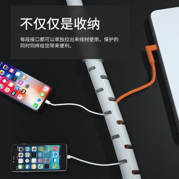 HAILE包线管束线管3米直径28mm线缆收纳管 绕线器保护套电脑汽车电源理线器 白色LX-28-3 HAILE包线管束线管3米直径28mm线缆收纳管 绕线器保护套电脑汽车电源理线器 白色LX-28-3