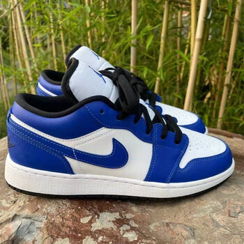 绽坤新款aj1小闪电白蓝蓝低帮男女篮球鞋运动553儿童运动鞋白蓝小闪电