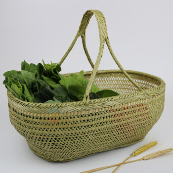 菜篮子 野餐篮 水果篮子藤编 菜筐用竹篮手提手工编织买菜篮子装鸡蛋