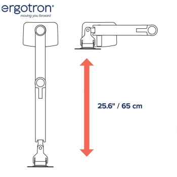 爱格升（ERGOTRON）LX显示器支架臂双屏支架桌面升降屏幕支架叠屏显示器增高架电脑桌（45-492-216）白色