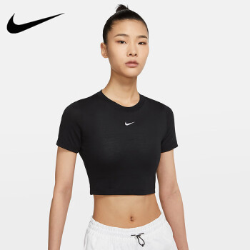 耐克nike露臍裝上衣女裝新款運動休閒短款圓領短袖t恤dd1329010dd