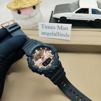 卡西欧casiogshock学生防水潮流玫瑰金手表男亮黑色ga800mmc1a玫瑰金